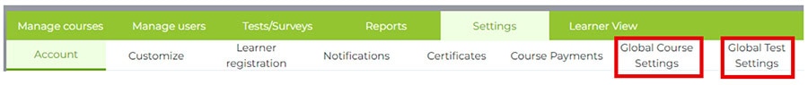 click-4-course how global settings work